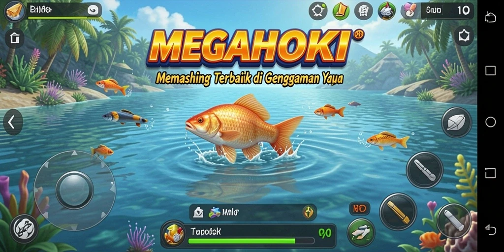 Tangkapan ikan yang menarik dalam game MEGAHOKI.
