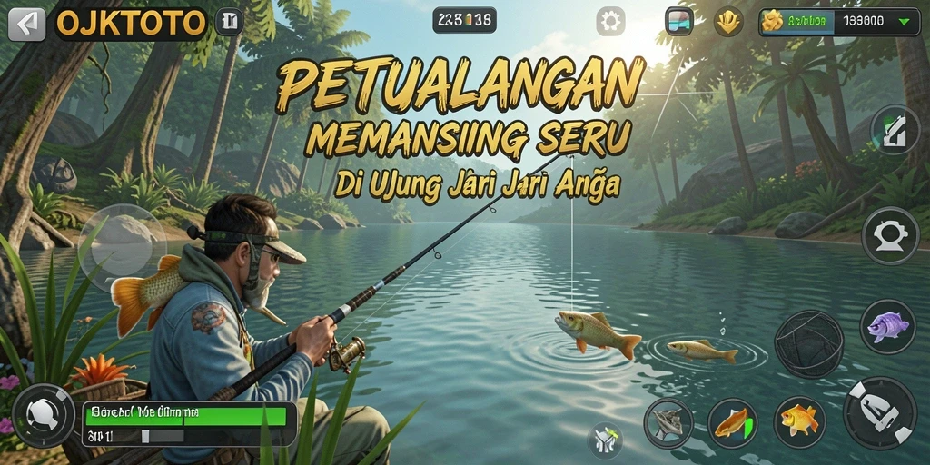 Tampilan gameplay OJKTOTO yang menarik dan seru saat memancing.