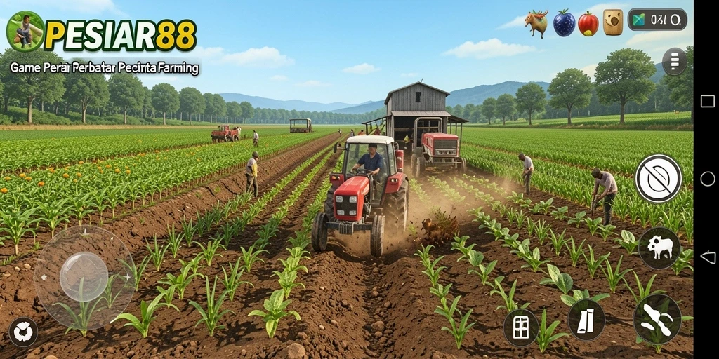 Tampilan screenshot PESIAR88 yang menunjukkan keberagaman tanaman dan hewan ternak.