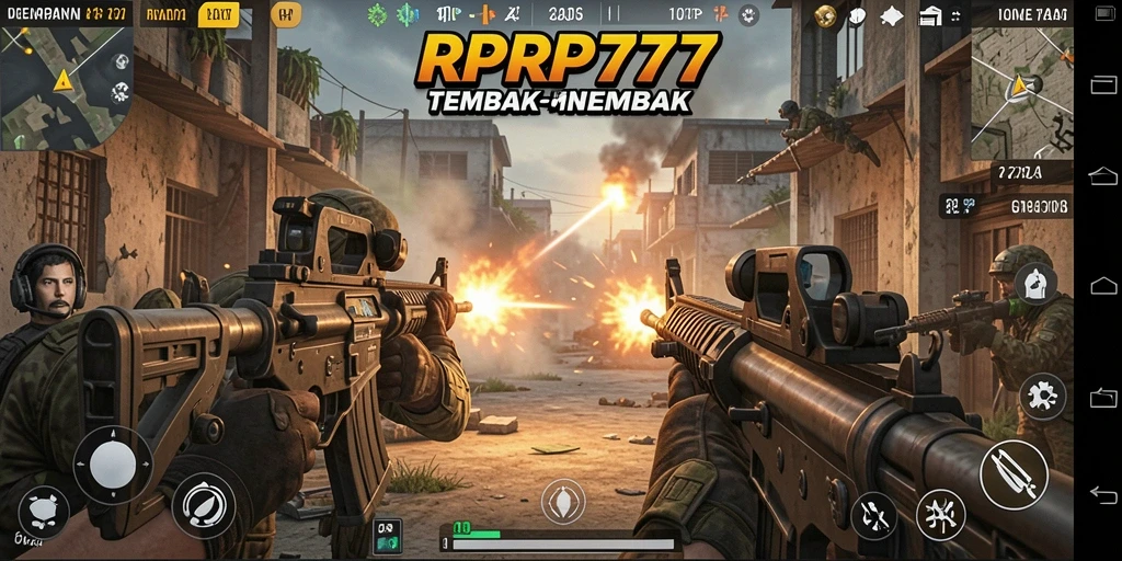 Gameplay RPRP777 dengan aksi tembak-menembak yang menegangkan.
